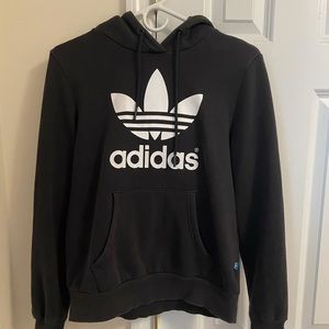 Classic Black Adidas Logo Hoodie